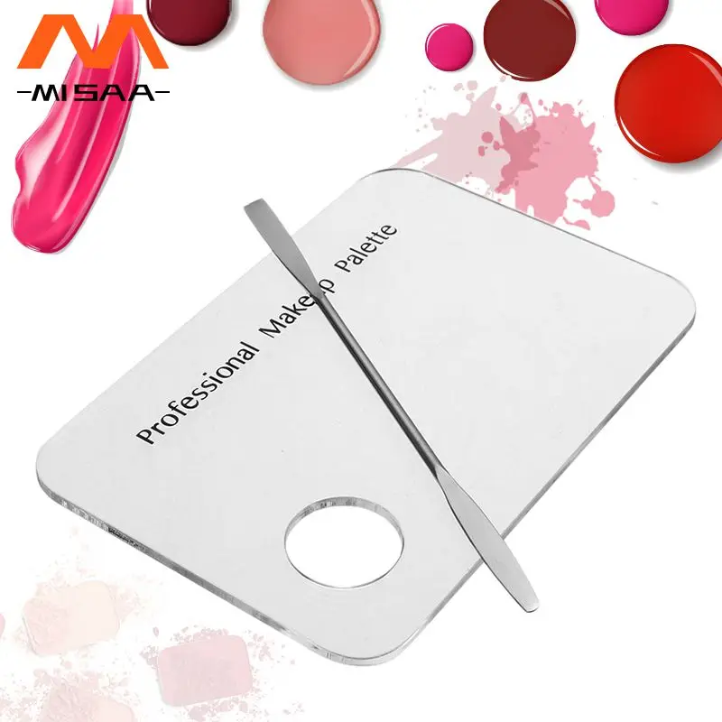 1 Set Acrylic Transparent Makeup Palette Polish Gel Watercolor Oil Painting Mixer With Spatula Nail Art Salon Maicure Tools
1 Set Acrylic Transparent Makeup Palette Polish Gel Watercolor Oil Painting Mixer With Spatula Nail Art Salon Maicure Tools