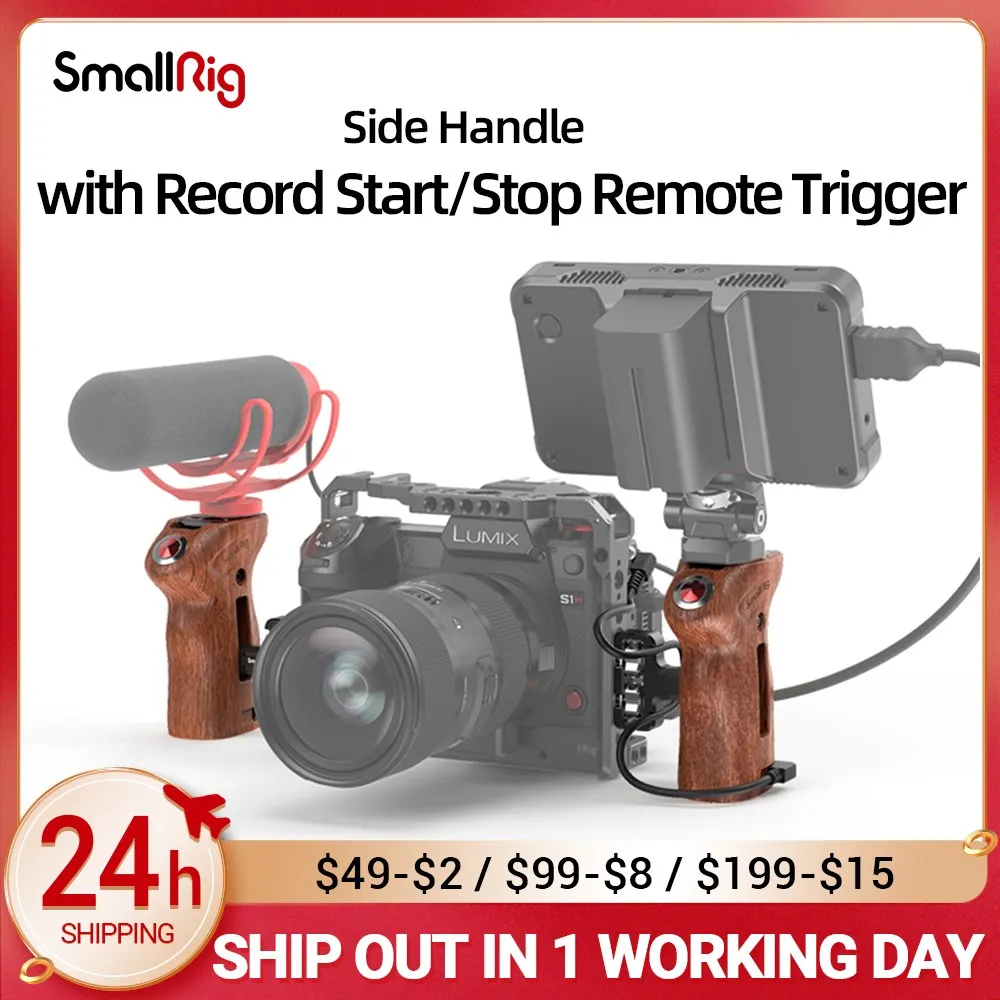 Боковая ручка SmallRig с резьбой и записью пуска/остановки, дистанционный триггер для камеры SONY/ Panasonic/FUJIFILM/Z 3323
Боковая ручка SmallRig с резьбой и записью пуска/остановки, дистанционный триггер для камеры SONY/ Panasonic/FUJIFILM/Z 3323