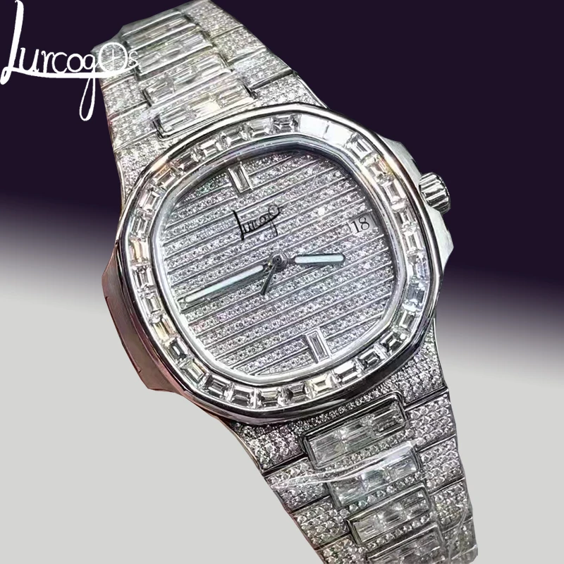 Full Square Diamonds Watch Men Automatic self-winding movement Luxury Iced Out PP Watches sapphire glass with box
Full Square Diamonds Watch Men Automatic self-winding movement Luxury Iced Out PP Watches sapphire glass with box