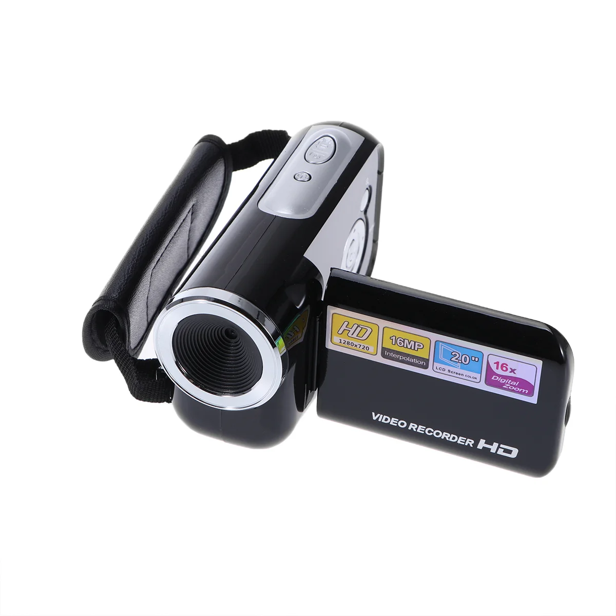 

Mini Video DV Camcorder Handheld 16 Million Pixels Digital Camera LED Flash Digital Zoom 20 Inch (Black) Cameras