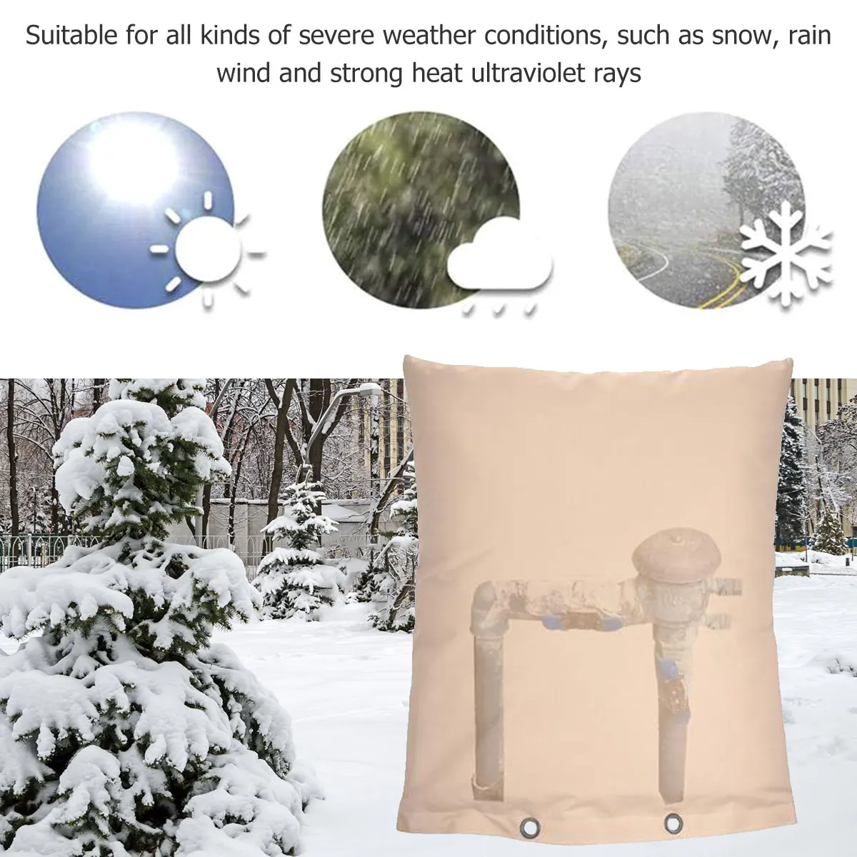 L 16 x 20 Inch Pipe Insulated Pouch 210D Oxford Cloth Backflow Insulation Cover Winter Backflow Preventer Insulation Cover
L 16 x 20 Inch Pipe Insulated Pouch 210D Oxford Cloth Backflow Insulation Cover Winter Backflow Preventer Insulation Cover