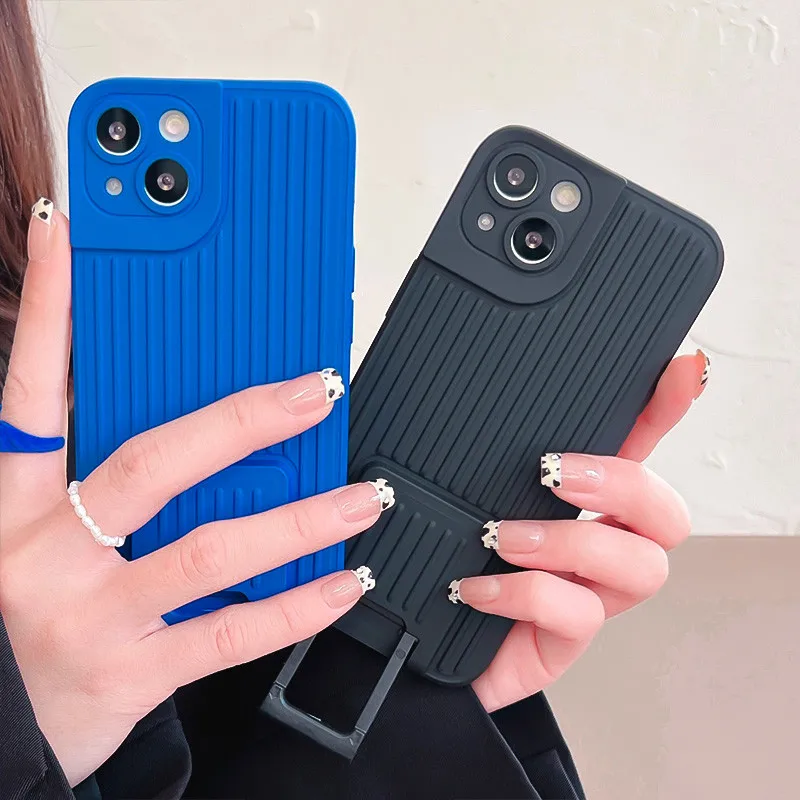 Luxury Stripes Kickstand Holder Cover for iPhone 13 12 Pro Max 7 8 Plus XR X XS Stand Liquid Silicone 11 Pro Max Capa Cases
Luxury Stripes Kickstand Holder Cover for iPhone 13 12 Pro Max 7 8 Plus XR X XS Stand Liquid Silicone 11 Pro Max Capa Cases