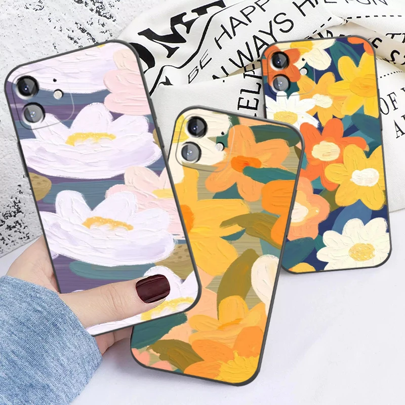 Oil Painting Flower Soft Phone Case For iPhone 11 Pro 12 13 Mini MAX X XR XS 8 7 Plus 6 6s SE 2020 Coque Black Back Funda
Oil Painting Flower Soft Phone Case For iPhone 11 Pro 12 13 Mini MAX X XR XS 8 7 Plus 6 6s SE 2020 Coque Black Back Funda