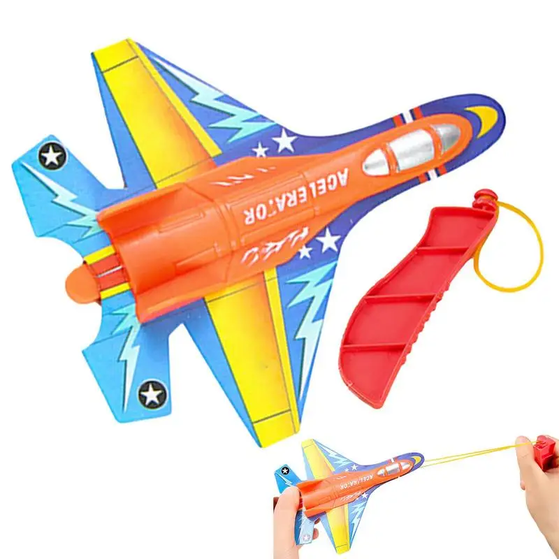

Airplanes For Boys Age 4-7 Hand Launch Plane Fun Outdoor Flying Toys Model Plane Toy With Launch Handle Birthday Gift For Boys