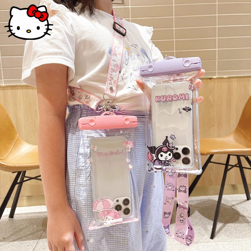 Kawaii Sanrio Hello Kitty Mobile Phone Waterproof Bag Kuromi Cinnamoroll Swimming Touch Screen Hanging Neck Rainproof Phone Case 
Kawaii Sanrio Hello Kitty Mobile Phone Waterproof Bag Kuromi Cinnamoroll Swimming Touch Screen Hanging Neck Rainproof Phone Case
