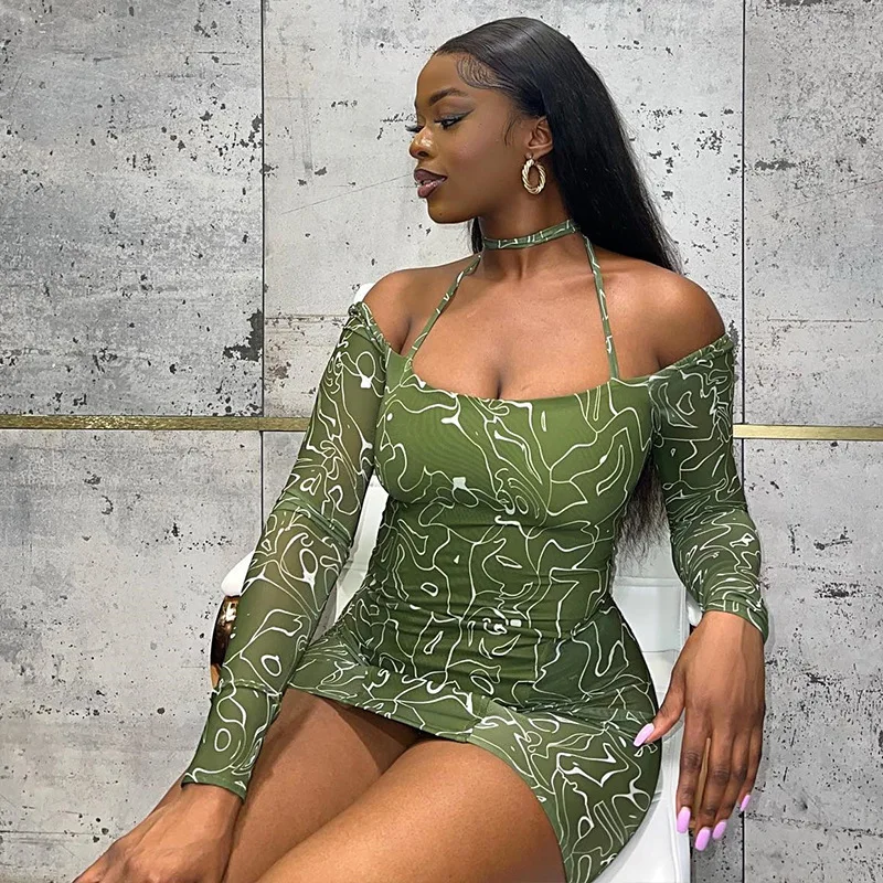 Сетчатое платье HOUZHOU с принтом, женское пикантное облегающее мини-платье с длинным рукавом и лямкой на шее, уличная одежда для отпуска, вечер...
Сетчатое платье HOUZHOU с принтом, женское пикантное облегающее мини-платье с длинным рукавом и лямкой на шее, уличная одежда для отпуска, вечер...