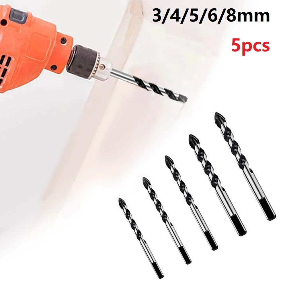 5PCS 3/4/5/6/8mm Tungsten Carbide Triangular Twist Drill Bit For Porcelain Tile Concrete Brick Glass Ceramic Wall Hole Opener
5PCS 3/4/5/6/8mm Tungsten Carbide Triangular Twist Drill Bit For Porcelain Tile Concrete Brick Glass Ceramic Wall Hole Opener