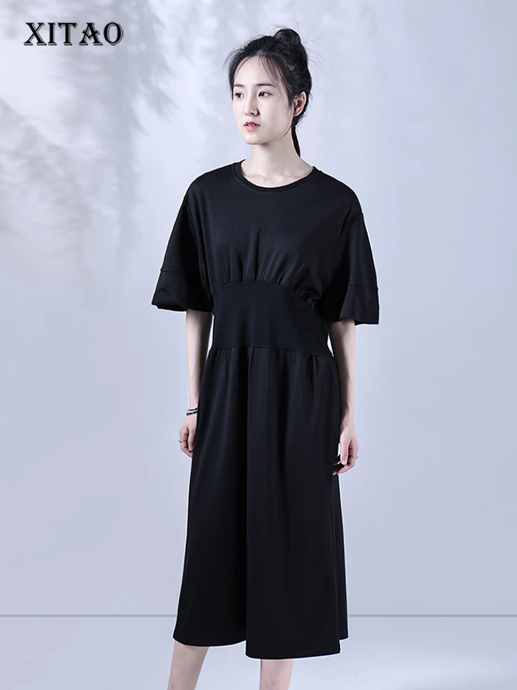 XITAO Solid Pleated Dress Women Korea 2022 Summer New Arrival Personality Fashion Loose O-neck Short Sleeve Dress WMD6123
XITAO Solid Pleated Dress Women Korea 2022 Summer New Arrival Personality Fashion Loose O-neck Short Sleeve Dress WMD6123