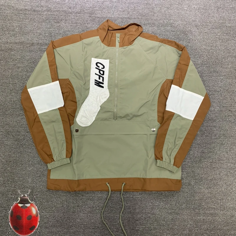 Half Zipper CPFM.XYZ Patchwork Windbreaker Jacket Embroidered White Sock Pattern Pullover Men Women Kanye West Jacket Hoodie
Half Zipper CPFM.XYZ Patchwork Windbreaker Jacket Embroidered White Sock Pattern Pullover Men Women Kanye West Jacket Hoodie