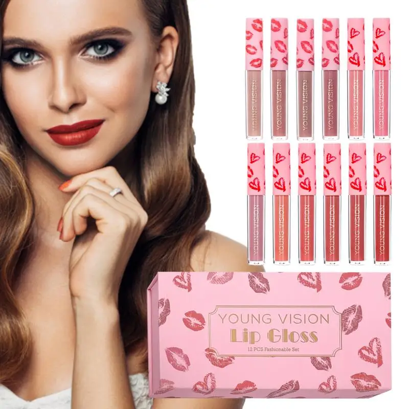12 Colors Matte Lipstick Set Velvet Matte Liquid Lipstick Lip Gloss Kit Lip Glaze With Lightweight Velvet Texture Moisturizing
12 Colors Matte Lipstick Set Velvet Matte Liquid Lipstick Lip Gloss Kit Lip Glaze With Lightweight Velvet Texture Moisturizing