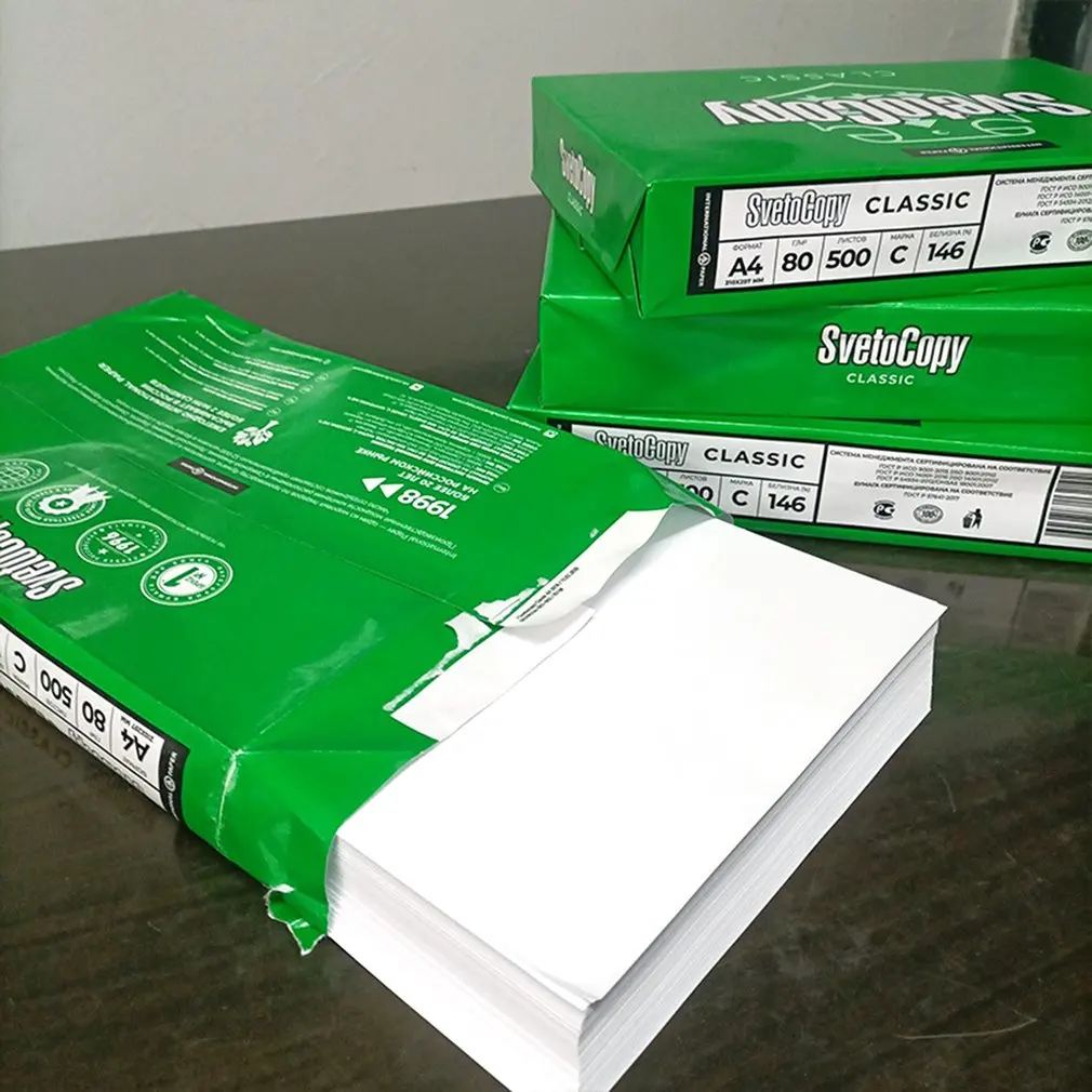 100 Sheets Print Copy Paper A4 80g Raw Wood Pulp White Paper Draft School Office Copier Printer High Quality Stationery Supply
100 Sheets Print Copy Paper A4 80g Raw Wood Pulp White Paper Draft School Office Copier Printer High Quality Stationery Supply