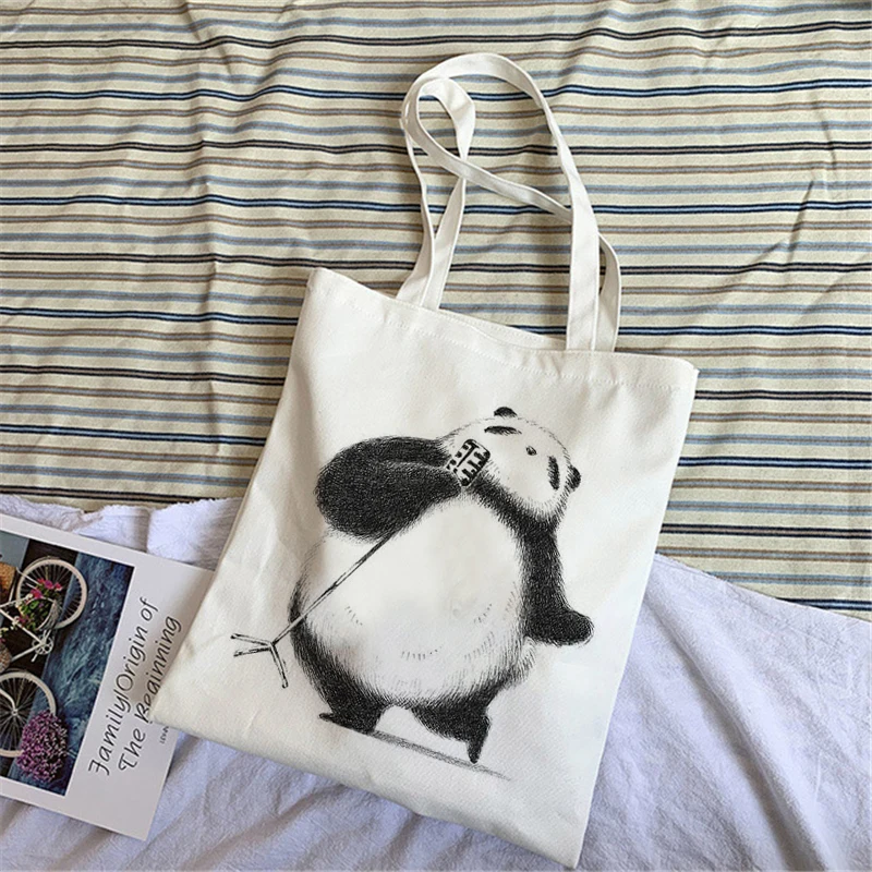 Canvas Shoulder Tote Bag Shopping Bags Eco Beach Hand Bag Female Panda aesthetic harajuku Art vintage Teacher Gift
Canvas Shoulder Tote Bag Shopping Bags Eco Beach Hand Bag Female Panda aesthetic harajuku Art vintage Teacher Gift