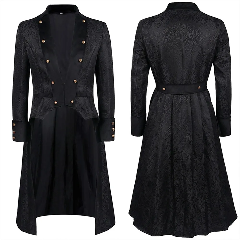 Mens Steampunk Medieval Jacket Gothic Renaissance Vampire Frock Coat Formal Tuxedo Halloween Cosplay Costume
Mens Steampunk Medieval Jacket Gothic Renaissance Vampire Frock Coat Formal Tuxedo Halloween Cosplay Costume