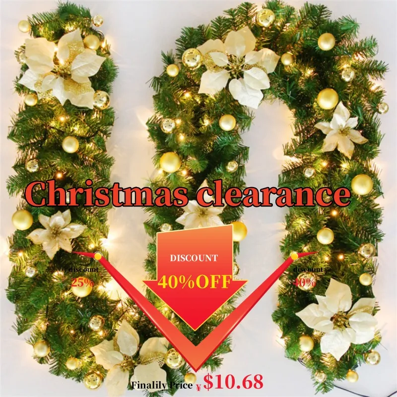 2.7m Christmas Decoration LED Rattan Garland Wreath Light Door Hanging Ornaments Artificial Xmas Tree Fireplace Decor 2023 New
2.7m Christmas Decoration LED Rattan Garland Wreath Light Door Hanging Ornaments Artificial Xmas Tree Fireplace Decor 2023 New