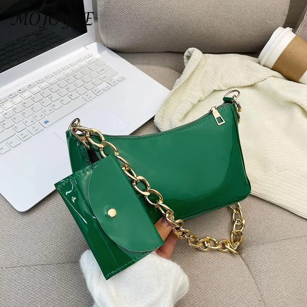 Women Shoulder Bags Patent Leather Chain Crossbody Tote Female Pure Color Trending Handbag Casual Ladies Small Purse
Women Shoulder Bags Patent Leather Chain Crossbody Tote Female Pure Color Trending Handbag Casual Ladies Small Purse