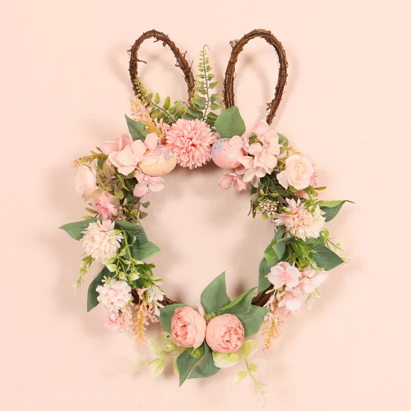 Spring Easter Wreath Artificial Hydrangea Flower with Easter Eggs Garland Front Door Wall Decorations
Spring Easter Wreath Artificial Hydrangea Flower with Easter Eggs Garland Front Door Wall Decorations