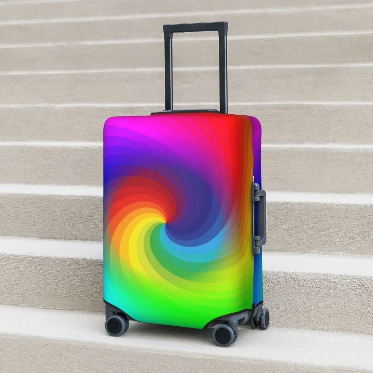 Rainbow Swirl Art Suitcase Cover Colorful Tie Dye Business Protector Holiday Practical Luggage Supplies
Rainbow Swirl Art Suitcase Cover Colorful Tie Dye Business Protector Holiday Practical Luggage Supplies