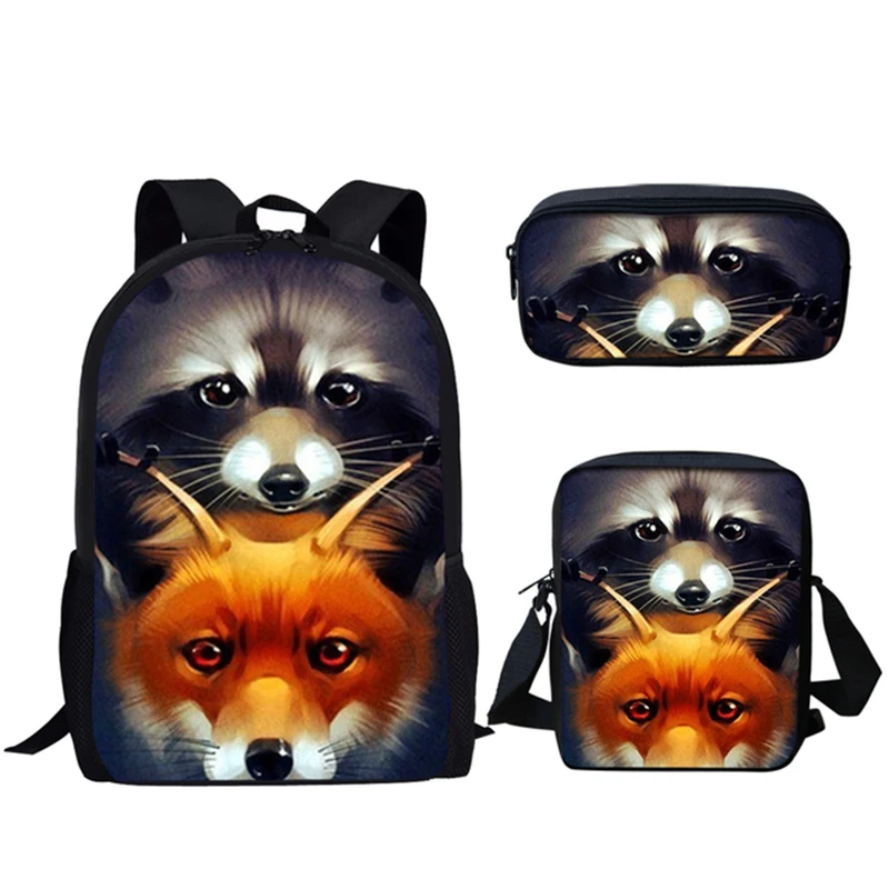 Creative Fashion Novelty Fox 3D Print 3pcs/Set pupil School Bags Laptop Daypack Backpack Inclined shoulder bag Pencil Case
Creative Fashion Novelty Fox 3D Print 3pcs/Set pupil School Bags Laptop Daypack Backpack Inclined shoulder bag Pencil Case