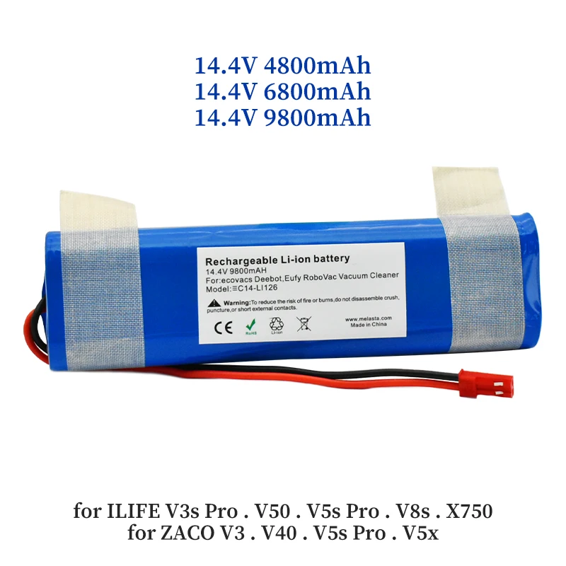 2022 Новый Echte 14 4 V 6800mah 18650 литиевый аккумулятор F ür ILIFE V3s Pro V50 V5s V8s x750 |