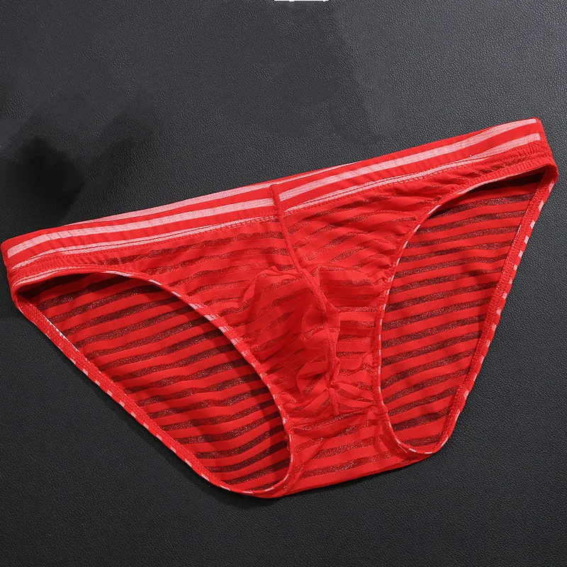 Men's Breathable Underwear Men's Briefs Ultra-Thin Mesh Sexy Stripe Transparent Mesh Quick-Drying Seamless Briefs
Men's Breathable Underwear Men's Briefs Ultra-Thin Mesh Sexy Stripe Transparent Mesh Quick-Drying Seamless Briefs