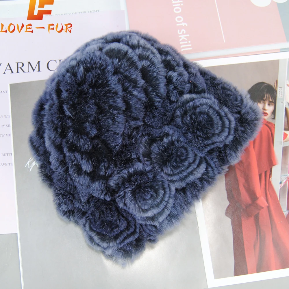 Winter Fur Hats Warm Soft Women Floral Natural Rex Rabbit Fur Beanies Hat New Lady Handmade Knitted Genuine Rex Rabbit Fur Cap
Winter Fur Hats Warm Soft Women Floral Natural Rex Rabbit Fur Beanies Hat New Lady Handmade Knitted Genuine Rex Rabbit Fur Cap