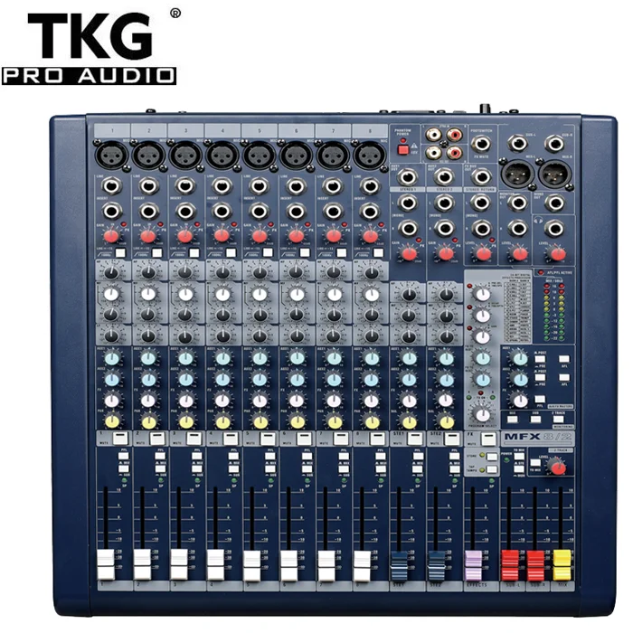 TKG MFX8/2 professional audio power mixer small audio mini mixer console 8-channel audio mixer
TKG MFX8/2 professional audio power mixer small audio mini mixer console 8-channel audio mixer