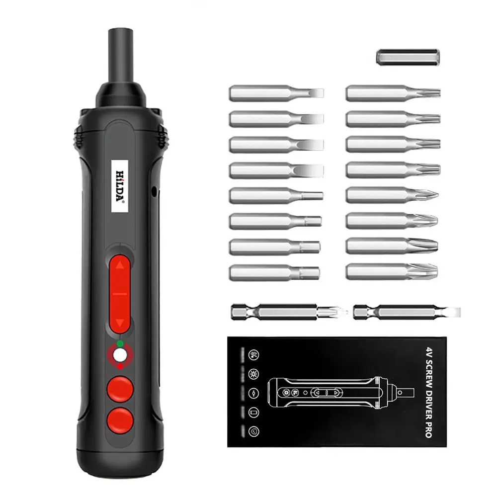 Cordless Screwdriver Mini Electric Screwdriver Multifunctional Rechargeable Battery Drill With LED Light With 19pcs Bits
Cordless Screwdriver Mini Electric Screwdriver Multifunctional Rechargeable Battery Drill With LED Light With 19pcs Bits