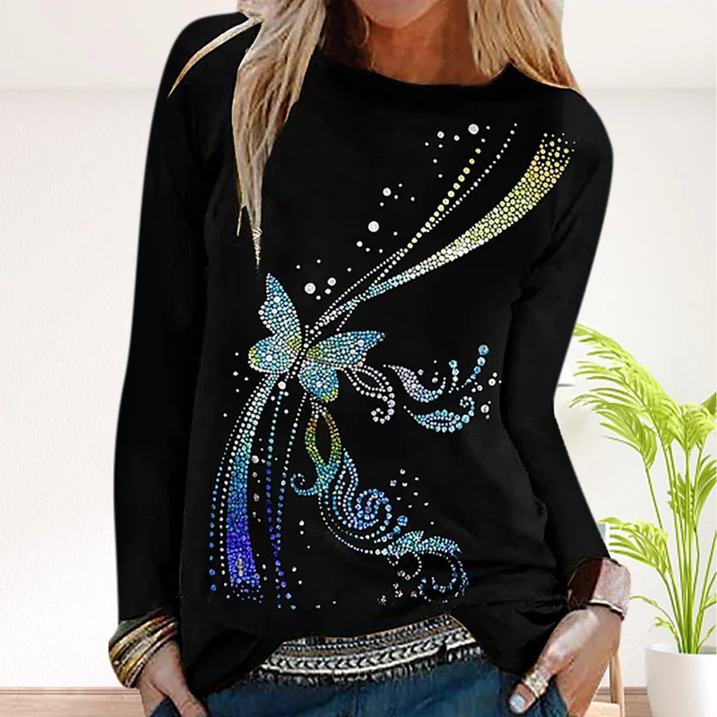 Vintage Butterfly Print Blouse Women Spring Fashion O-neck Long-sleeved Pullover Tops Spring Casual Loose Ladies Office Shirts
Vintage Butterfly Print Blouse Women Spring Fashion O-neck Long-sleeved Pullover Tops Spring Casual Loose Ladies Office Shirts