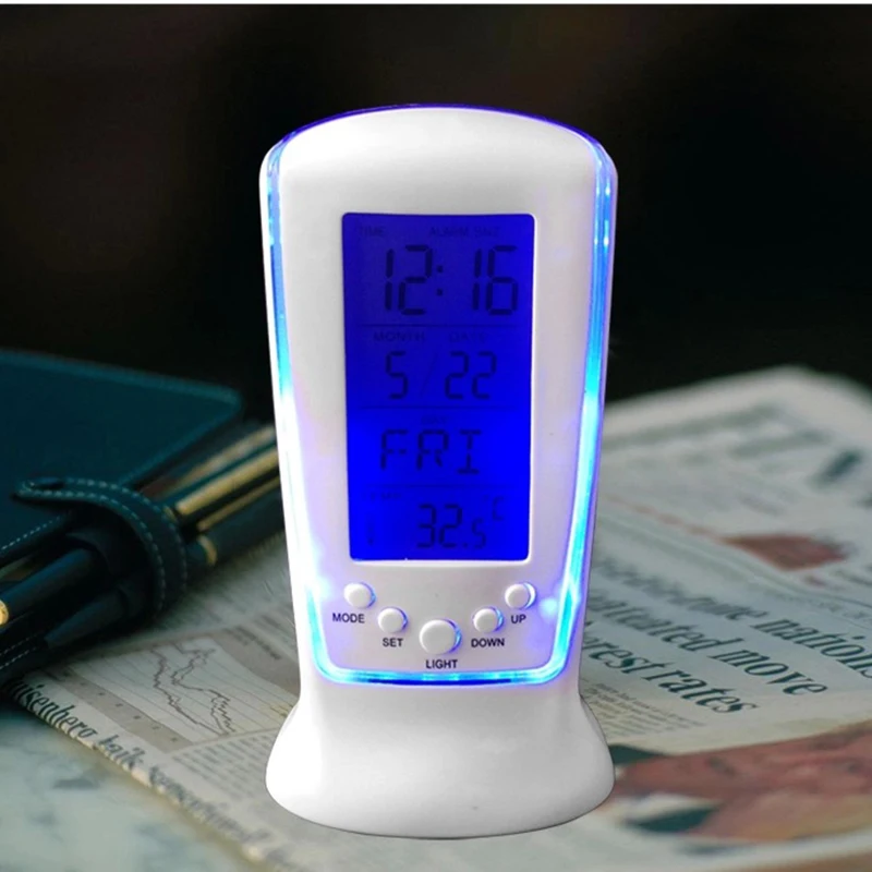 Multifunction Calendar Temperature Digital Alarm Clock with Blue Back Light Electronic Calendar Thermometer Led Clock With Time
Multifunction Calendar Temperature Digital Alarm Clock with Blue Back Light Electronic Calendar Thermometer Led Clock With Time