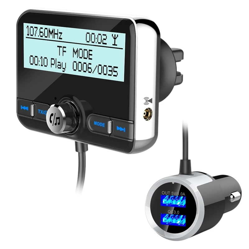 Автомобильный цифровой радиоадаптер DAB002, FM-передатчик QC3.0, быстрая зарядка, Bluetooth Автомобильный передатчик 
Автомобильный цифровой радиоадаптер DAB002, FM-передатчик QC3.0, быстрая зарядка, Bluetooth Автомобильный передатчик