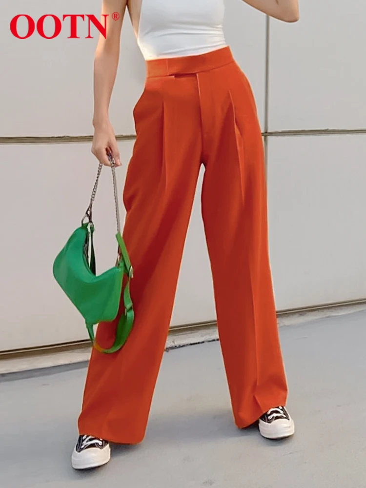 OOTN Orange Streetwear Women's Pants Summer All-Match High Waist Wide Trouser Baggy Full Length Casual Daily Trendy Pants Femme 
OOTN Orange Streetwear Women's Pants Summer All-Match High Waist Wide Trouser Baggy Full Length Casual Daily Trendy Pants Femme