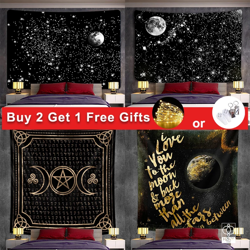 Black and White Moon Tapestry Mandala Style Bohemian Decoration Wall Hanging Bedroom Psychedelic Scene Starlight Art Home Decor
Black and White Moon Tapestry Mandala Style Bohemian Decoration Wall Hanging Bedroom Psychedelic Scene Starlight Art Home Decor