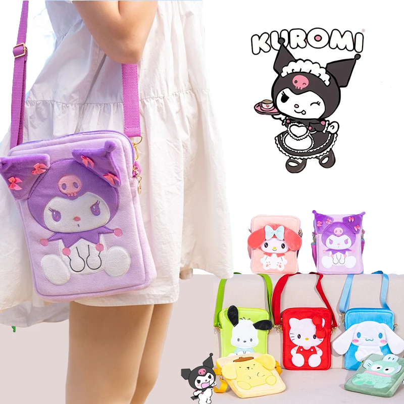 Kawaii Sanrio Kuromi сумка-мессенджер Hello Kitty Cinnamoroll мультфильм Плюшевый сплошной цвет модная универсальная Студенческая сумка через плечо для девушек
Kawaii Sanrio Kuromi сумка-мессенджер Hello Kitty Cinnamoroll мультфильм Плюшевый сплошной цвет модная универсальная Студенческая сумка через плечо для девушек