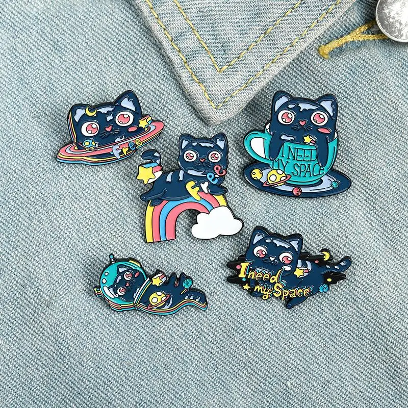 10 PCS / LOT Space Cat Enamel Pin Cat Planet Astronaut Mug Kitten Universe Brooches Bag Lapel Pin Badges Rainbow Animal
10 PCS / LOT Space Cat Enamel Pin Cat Planet Astronaut Mug Kitten Universe Brooches Bag Lapel Pin Badges Rainbow Animal