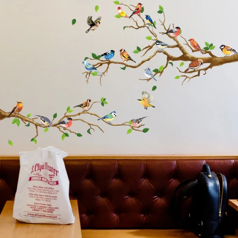 Chinese Style Vintage Bird Sticker Living Room Sofa Wall Decor Stickers Mural Art 3d Tree Branch Green Leaves Stikers
Chinese Style Vintage Bird Sticker Living Room Sofa Wall Decor Stickers Mural Art 3d Tree Branch Green Leaves Stikers