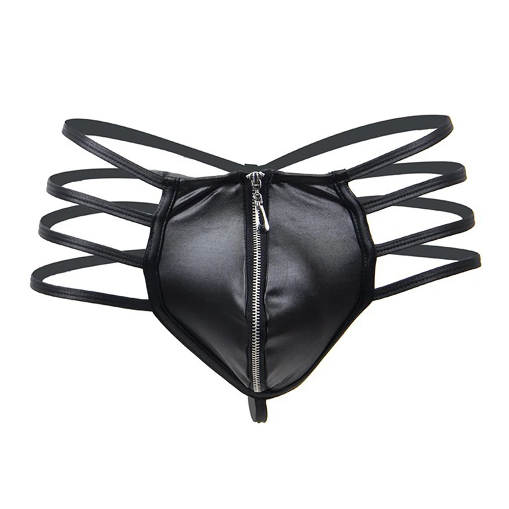Men Hollow Out G-string Faux Leather Bandage Underwear Backless Strap Thongs Zipper Open Crotch Underpant Gay Erotic Lingerie
Men Hollow Out G-string Faux Leather Bandage Underwear Backless Strap Thongs Zipper Open Crotch Underpant Gay Erotic Lingerie