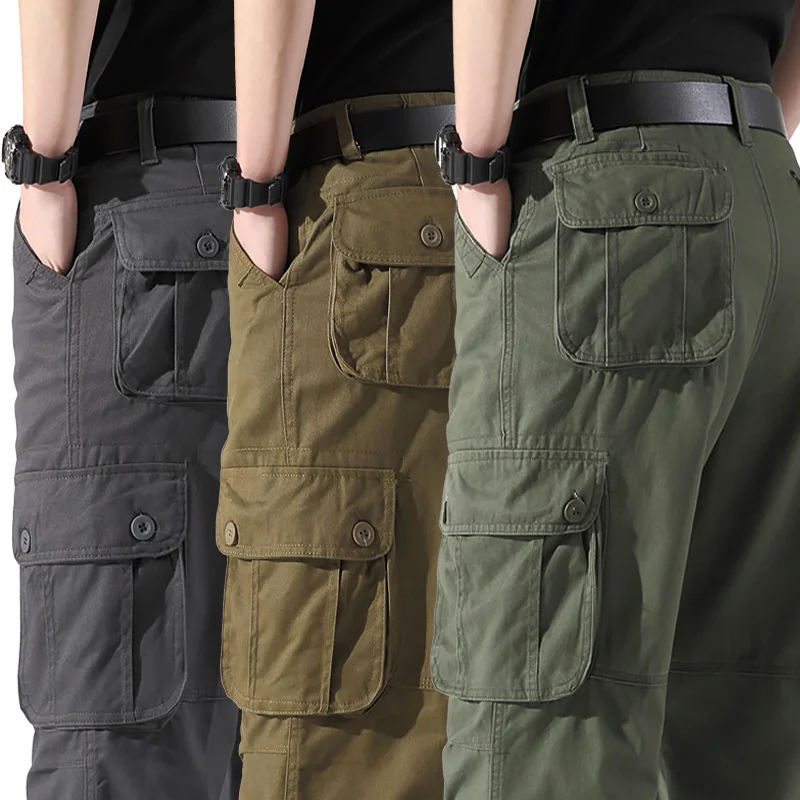 Men's Overalls Cargo Pants Casual Cotton Multi Pocket Baggy Military Work Pants Streetwear Straight Slacks Long Trousers
Men's Overalls Cargo Pants Casual Cotton Multi Pocket Baggy Military Work Pants Streetwear Straight Slacks Long Trousers