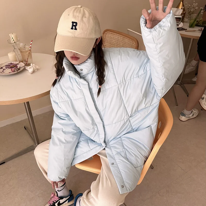 Women Blue Down Jacket Coat Stand Collar Korean Fashion Leisure Waterproof Thicken Warm Winter Duck Down Feather Female Outwear
Women Blue Down Jacket Coat Stand Collar Korean Fashion Leisure Waterproof Thicken Warm Winter Duck Down Feather Female Outwear