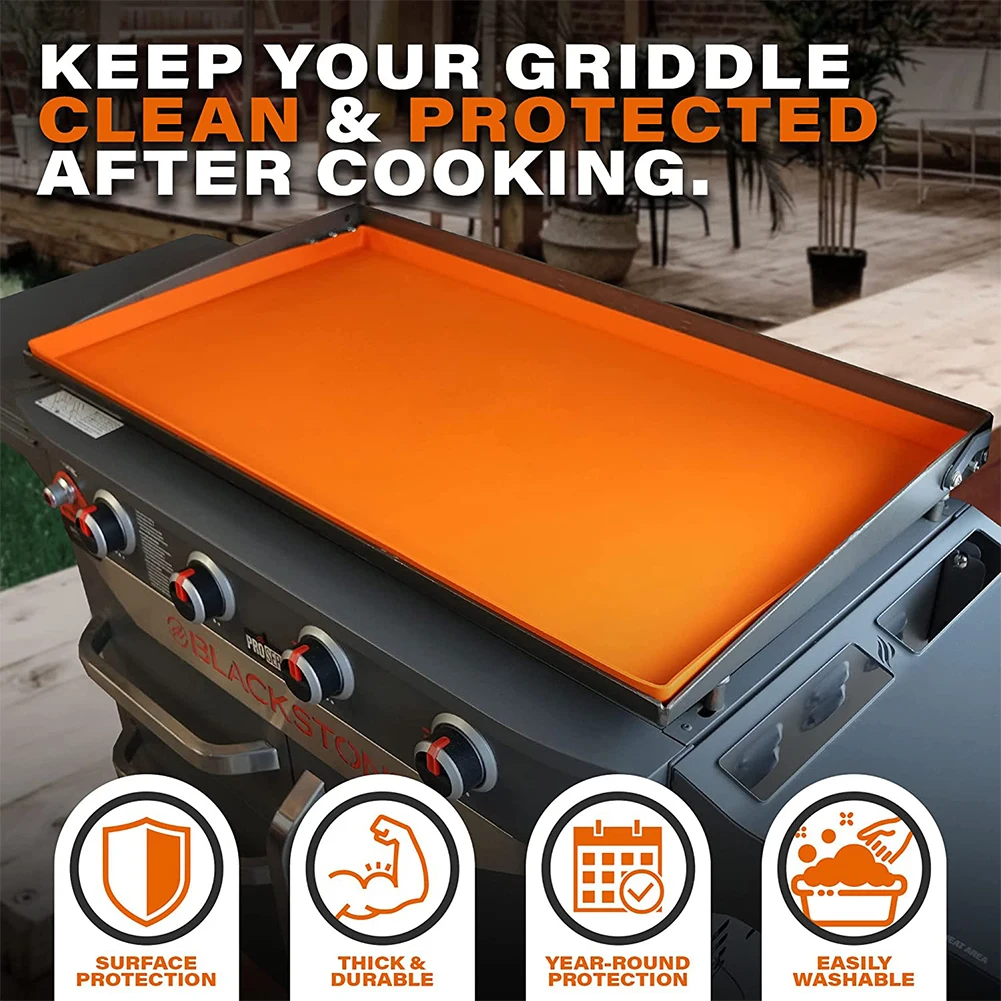 Griddle Cover Silicone Mat for Blackstone 17" 22" 28" 36" Protective Top Cover Mat Dustproof Grill Protection Mat Accessories
Griddle Cover Silicone Mat for Blackstone 17" 22" 28" 36" Protective Top Cover Mat Dustproof Grill Protection Mat Accessories