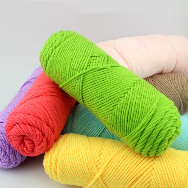 

1pc Wool Ball Eight-strand Scarf Thread Milk Cotton Coarse Wool Lover Cotton Wool Ball Stick Needle Thread Scarf Gloves Sweater