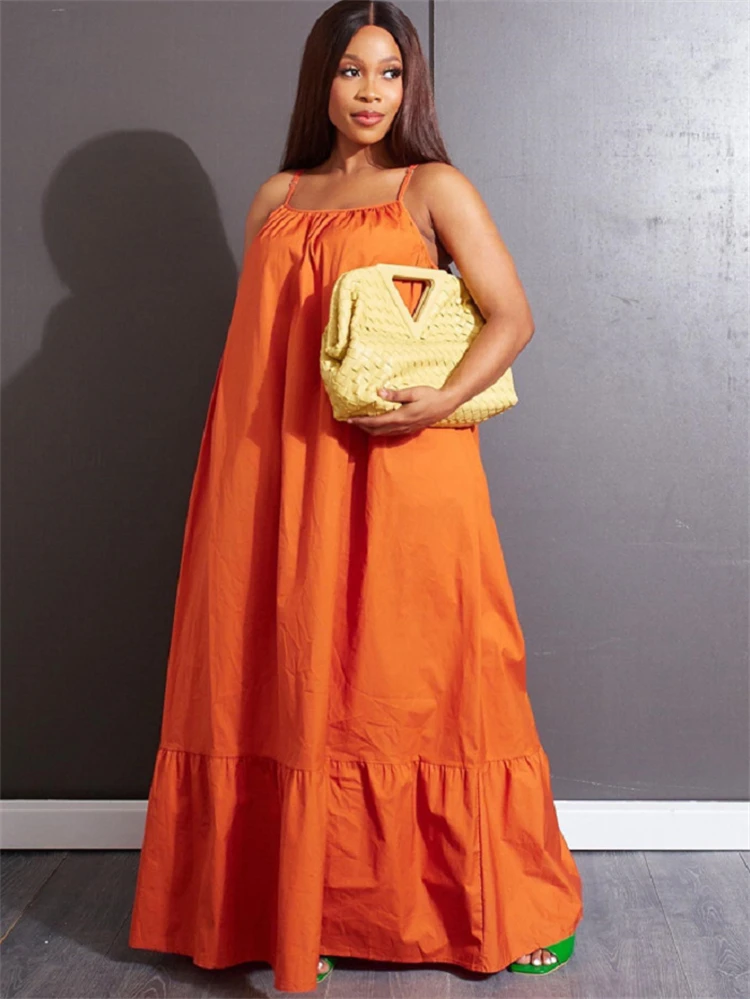 Vacation Beach Women Dress Loose Sleeveless Spaghetti Strap Maxi Vestidos Sexy Draped Backless Long Robe Summer 2022 New
Vacation Beach Women Dress Loose Sleeveless Spaghetti Strap Maxi Vestidos Sexy Draped Backless Long Robe Summer 2022 New
