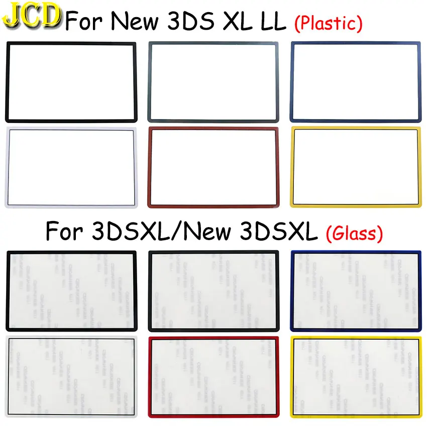 

JCD Replacement Upper Upper Front Top Screen Frame Lens Cover LCD Screen For 3DS XL LL New 3DSXL 3DSLL Plastic & Glass Lens