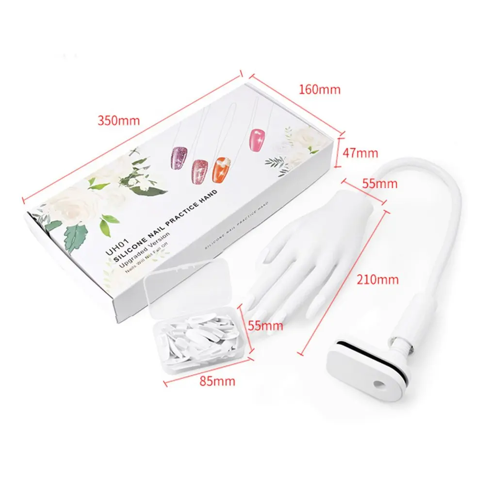 Nail Art Hands Professional Practice Hand +50Pcs Nail Tips Adjustable Plastic Practice Model DIY Manicure Tool Flexible & Soft
Nail Art Hands Professional Practice Hand +50Pcs Nail Tips Adjustable Plastic Practice Model DIY Manicure Tool Flexible & Soft