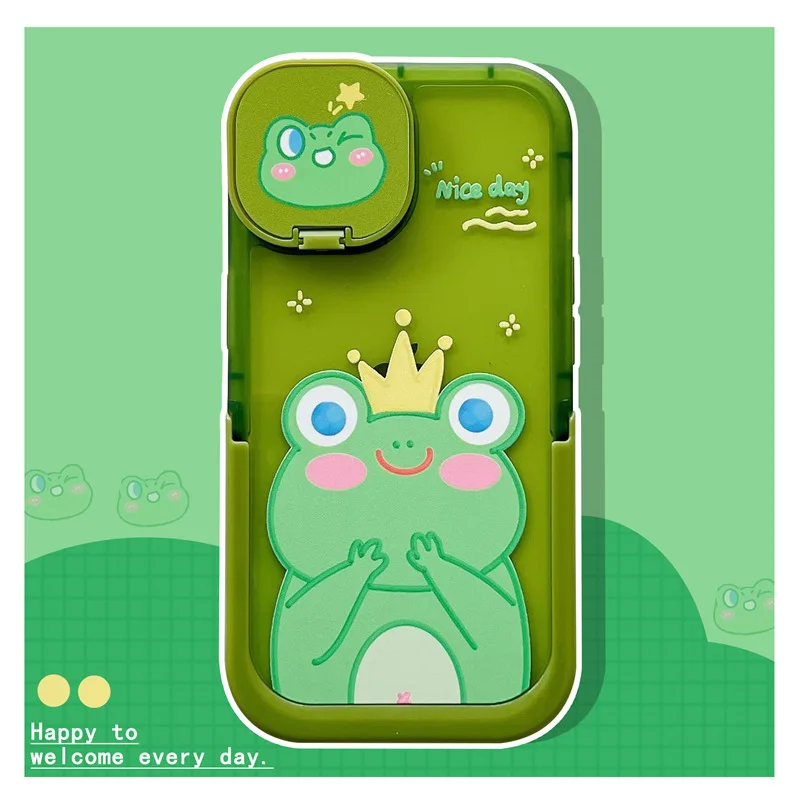 Double Bracket Creative Cute Frog Prince Phone Case Cover for IPhone11 12 13 Pro X XR XS Max Shockproof Case for IPhone 13 Cases
Double Bracket Creative Cute Frog Prince Phone Case Cover for IPhone11 12 13 Pro X XR XS Max Shockproof Case for IPhone 13 Cases