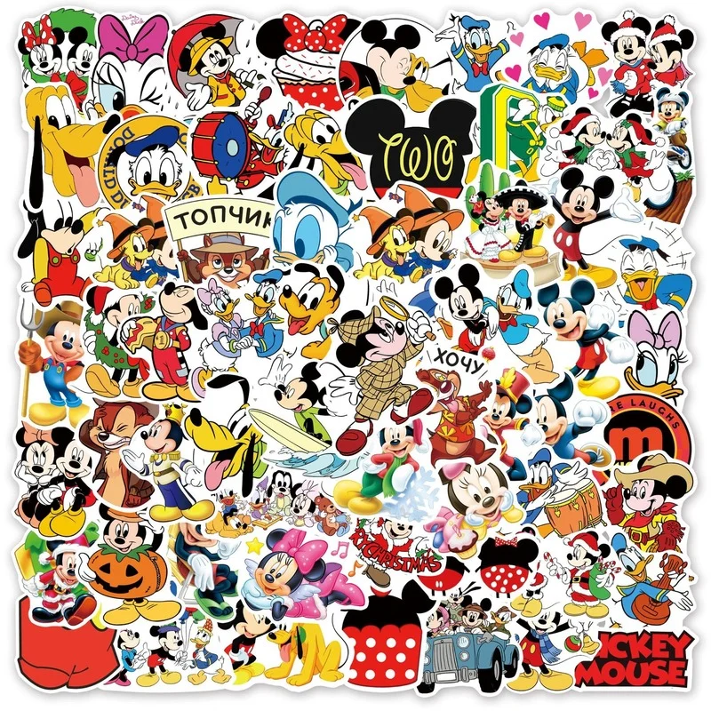 50/100pcs Disney Cartoon Micky Minnie Donald Duck Stickers Graffiti Decals Laptop Luggage Skateboard Waterproof Sticker Kid Toy
50/100pcs Disney Cartoon Micky Minnie Donald Duck Stickers Graffiti Decals Laptop Luggage Skateboard Waterproof Sticker Kid Toy