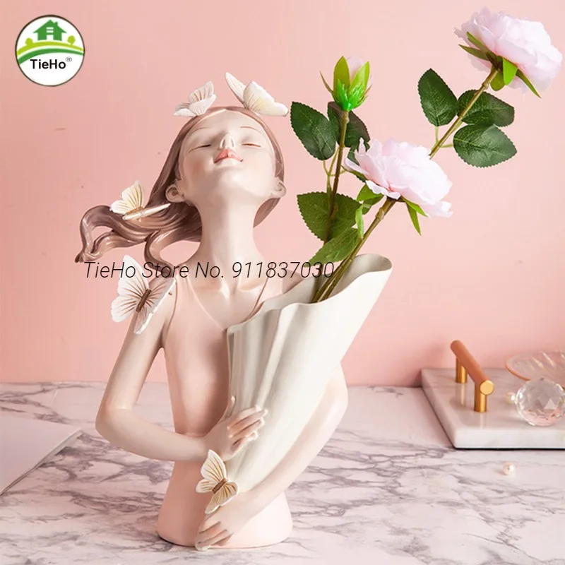 Nordic Butterfly Fairy Figures Girl Statue Resin Flower Vase Tabletop Statues Creative Sculpture Home Decor Craft Gifts
Nordic Butterfly Fairy Figures Girl Statue Resin Flower Vase Tabletop Statues Creative Sculpture Home Decor Craft Gifts
