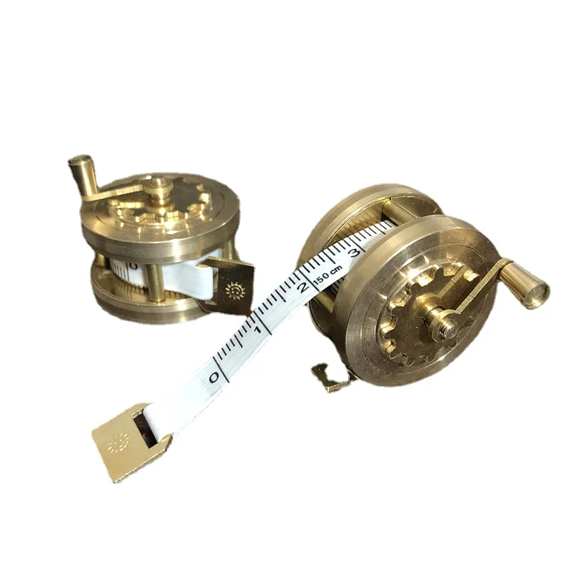 Exquisite Pure Copper Tape Brass Manual Reel Portable Retro Flywheel Small Tape Measuring Handle Birthday Gift
Exquisite Pure Copper Tape Brass Manual Reel Portable Retro Flywheel Small Tape Measuring Handle Birthday Gift