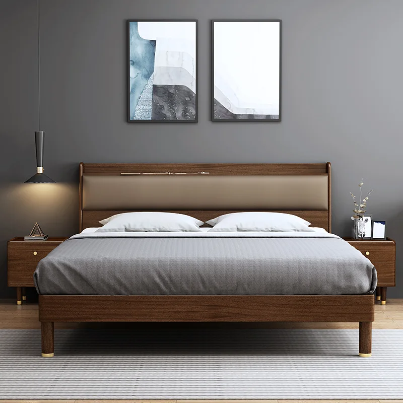 Private custom Solid wood bed modern minimalist master bedroom Nordic style furniture net red double soft bed bedroom set
Private custom Solid wood bed modern minimalist master bedroom Nordic style furniture net red double soft bed bedroom set