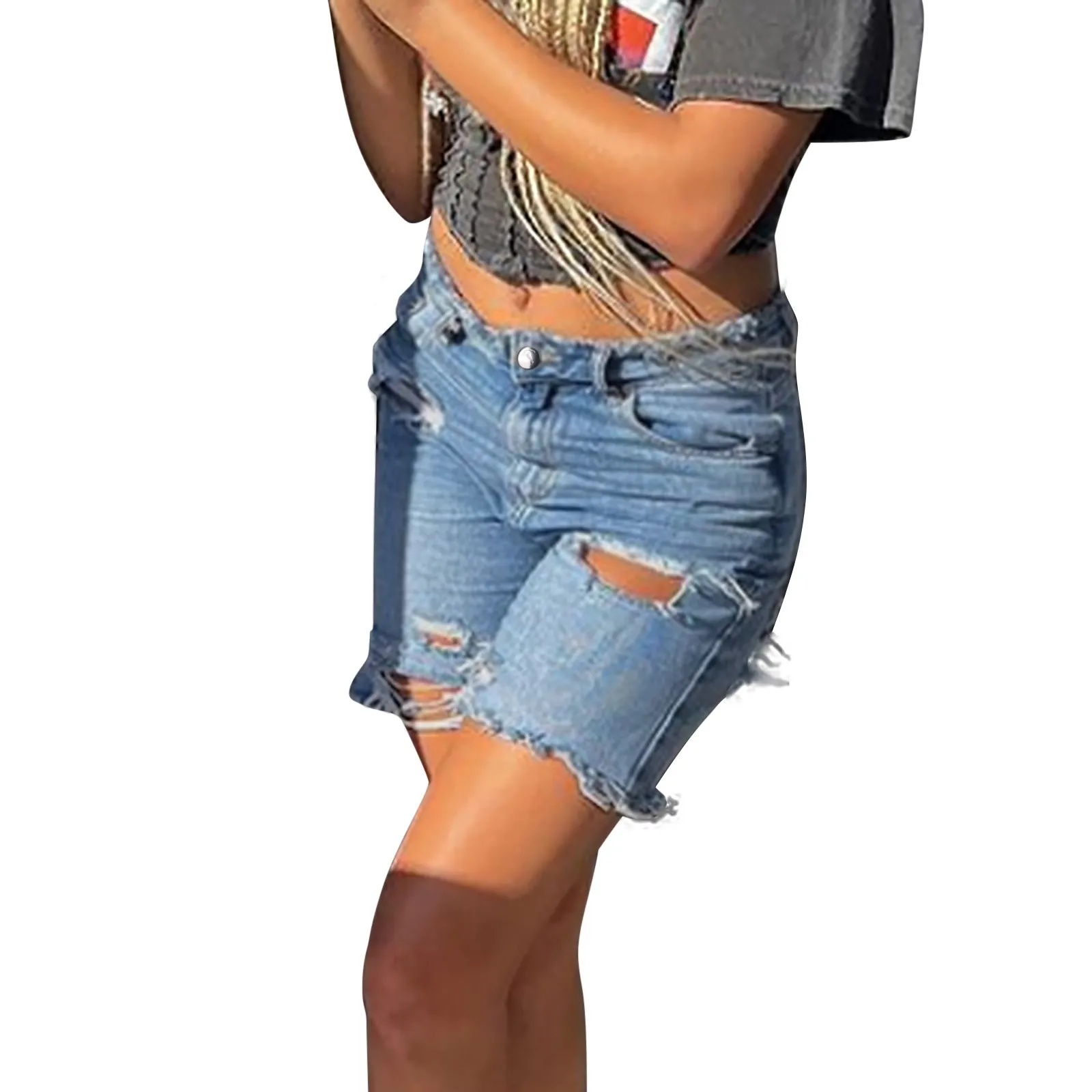 White Board Shorts Women Pocket Fashion Stretch Hole Shorts Personality Sexy Denim Women's Shorts Jumpsuits for Women
White Board Shorts Women Pocket Fashion Stretch Hole Shorts Personality Sexy Denim Women's Shorts Jumpsuits for Women