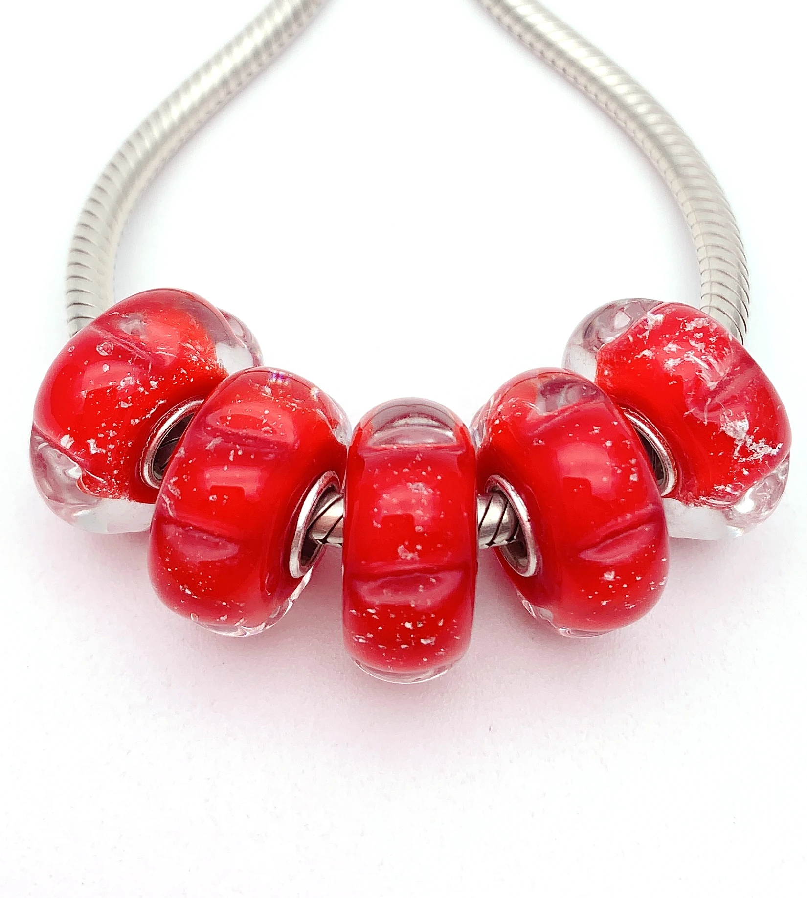 YG268 5X 100% Authenticity S925 Sterling Silver Beads Murano Glassbeads NEW Fit European Charms Bracelet Diy Jewelry Lampwork
YG268 5X 100% Authenticity S925 Sterling Silver Beads Murano Glassbeads NEW Fit European Charms Bracelet Diy Jewelry Lampwork